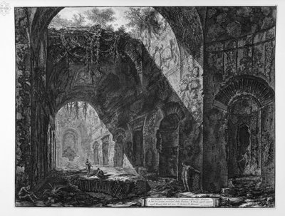 Innenansicht des Tempels von Canopo in der Villa Adriana von Giovanni Battista Piranesi